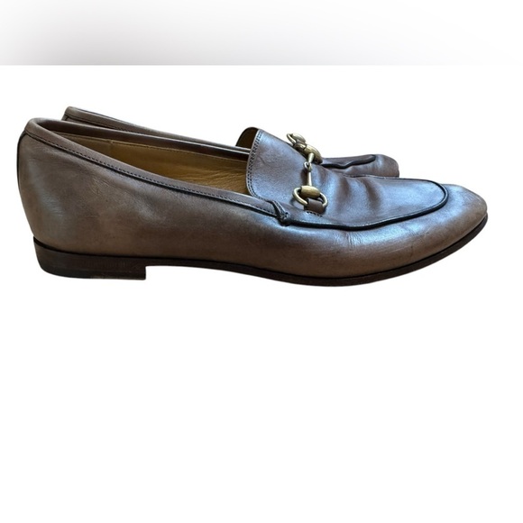 GUCCI Jordaan Brown Leather Horse-bit Loafers Size 37.5 - Picture 2 of 9